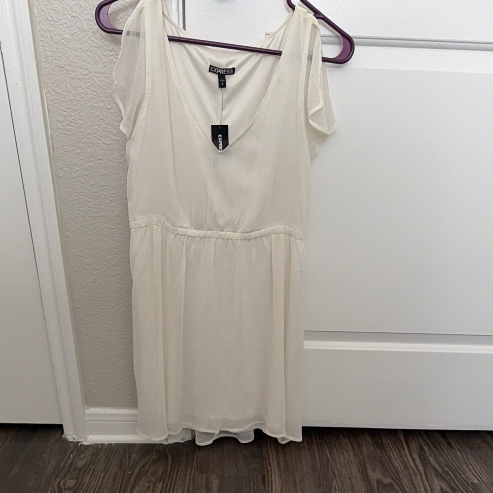 Express Ivory V-Neck Dress new engagement dress